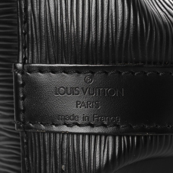 LOUIS VUITTON BLACK PETIT NOÉ LEATHER HANDBAG 💎 AUTHENTIC 💎 - Picture 7 of 13